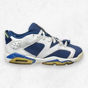 Nike Air Jordan 6 Retro Low BG 7Y White Ghost Green Insignia Blue
